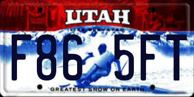 UT license plate F865FT