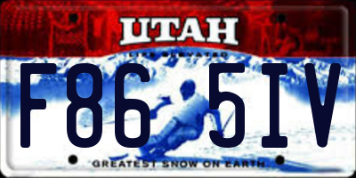 UT license plate F865IV