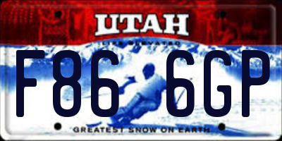 UT license plate F866GP