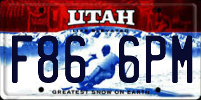 UT license plate F866PM