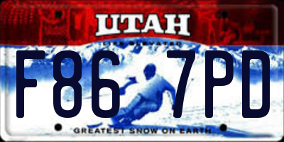 UT license plate F867PD