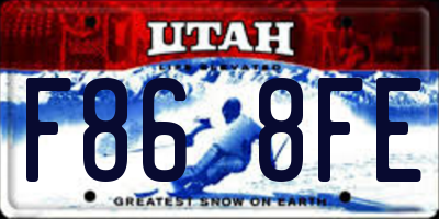 UT license plate F868FE