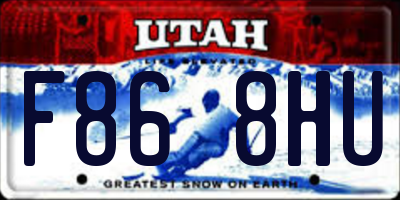 UT license plate F868HU