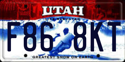 UT license plate F868KT