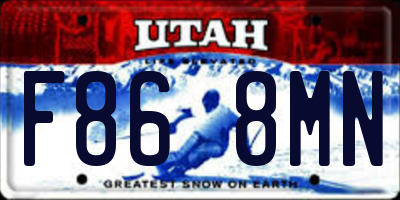 UT license plate F868MN