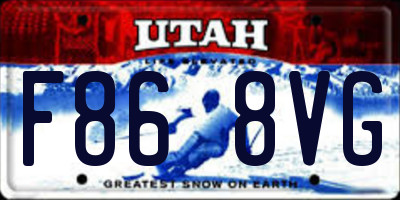 UT license plate F868VG
