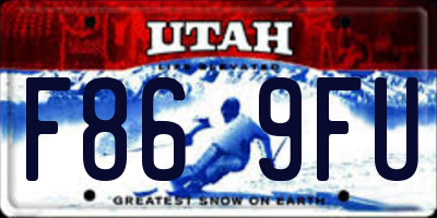 UT license plate F869FU