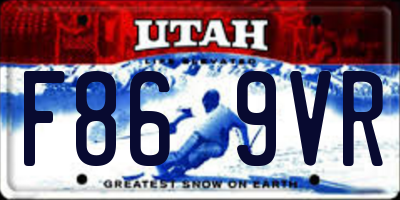 UT license plate F869VR