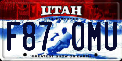 UT license plate F870MU
