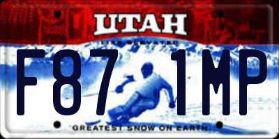 UT license plate F871MP