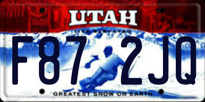 UT license plate F872JQ