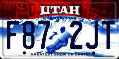 UT license plate F872JT