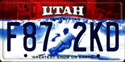 UT license plate F872KD