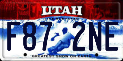 UT license plate F872NE