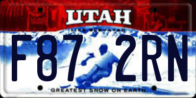 UT license plate F872RN