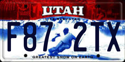 UT license plate F872TX