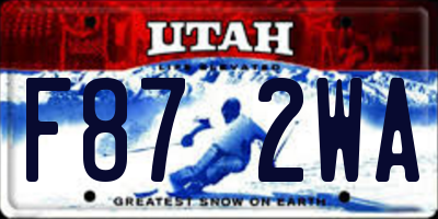 UT license plate F872WA