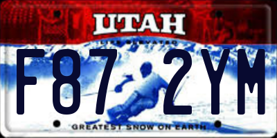 UT license plate F872YM