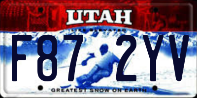UT license plate F872YV