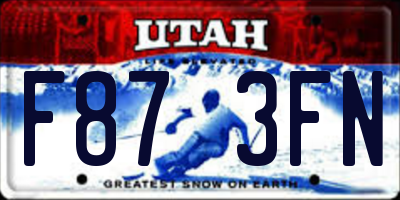 UT license plate F873FN