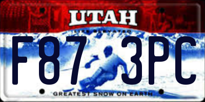 UT license plate F873PC