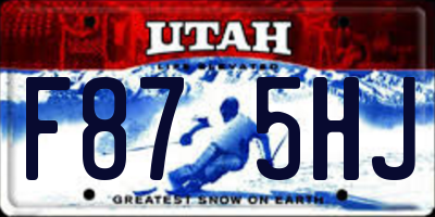 UT license plate F875HJ
