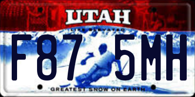 UT license plate F875MH