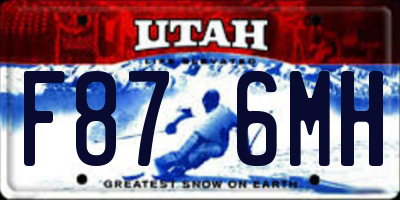 UT license plate F876MH
