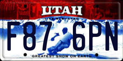 UT license plate F876PN