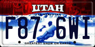 UT license plate F876WI
