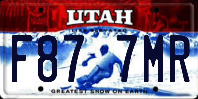 UT license plate F877MR