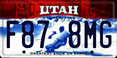 UT license plate F878MG