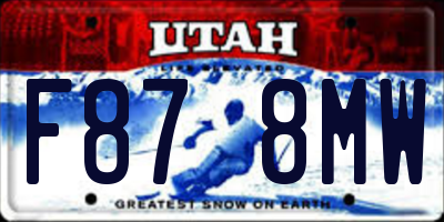 UT license plate F878MW
