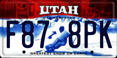 UT license plate F878PK