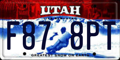 UT license plate F878PT