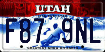 UT license plate F879NL