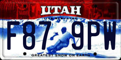 UT license plate F879PW