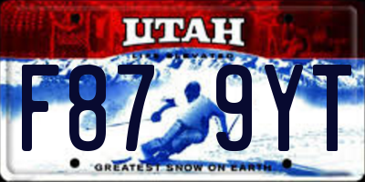 UT license plate F879YT