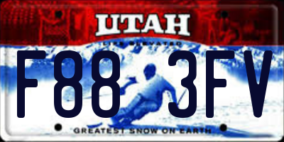 UT license plate F883FV