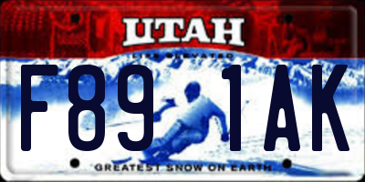 UT license plate F891AK