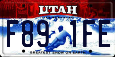UT license plate F891FE
