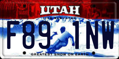 UT license plate F891NW