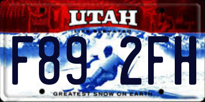 UT license plate F892FH