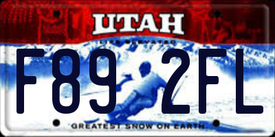 UT license plate F892FL