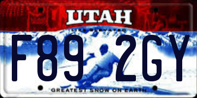 UT license plate F892GY
