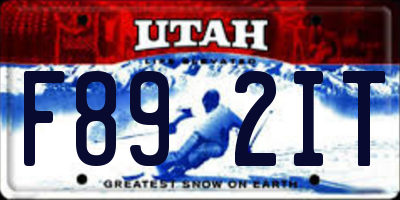 UT license plate F892IT
