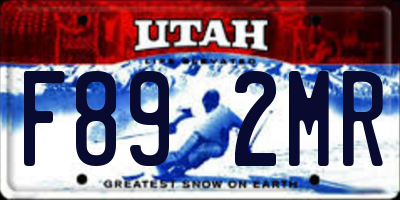 UT license plate F892MR
