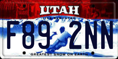 UT license plate F892NN