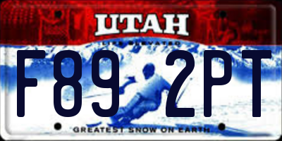 UT license plate F892PT