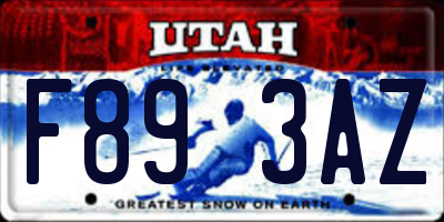 UT license plate F893AZ